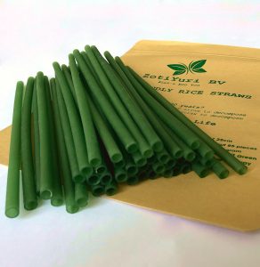 Horeca Belgie online horeca beurs Green straws with bag